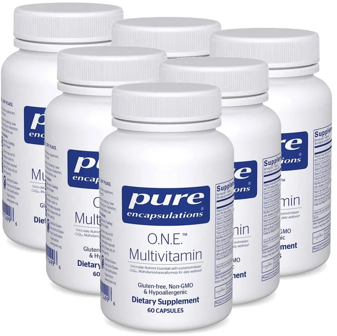 퓨어인캡슐레이션 O.N.E. 멀티비타민 안티옥시던트 콤플렉스 캡슐 Pure Encapsulations Multivitamin Complex, 60정, 6개 - 쿠팡