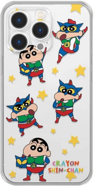 별과 짱구 액션가면 투명젤리 아이폰 갤럭시 폰케이스