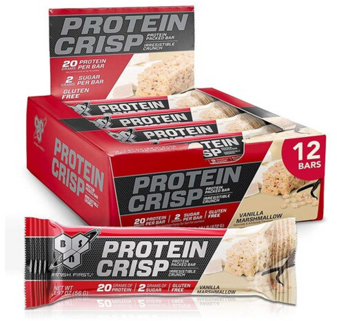 BSN 비에스엔 신타6 프로틴바 크리스피 바닐라 마시멜로 56g x 48바 유청 단백질 웨이, 48개