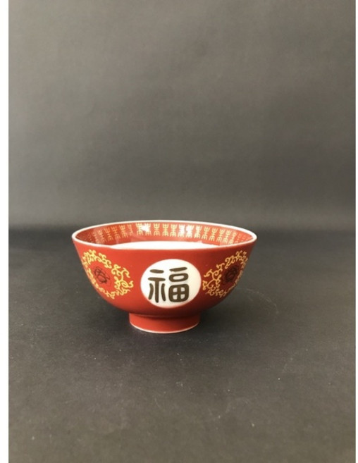 東昇瓷器 大同強化瓷器 福壽無疆7吋反口深碗, 1個, 89飯碗直徑11高5.8容量300cc