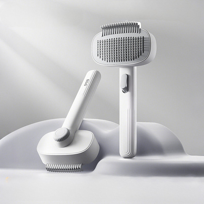 반려동물 털 엉킴 제거 브러쉬 2in1, 1개, 화이트