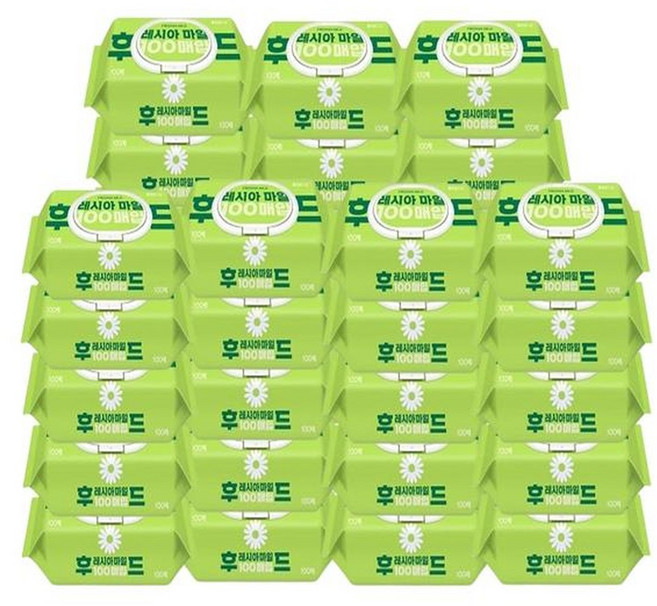 후레쉬 마일드 물티슈 캡형 100매 40팩, 40박스