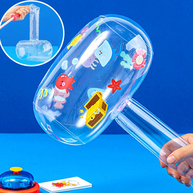 봄 만들기 키트 투명뿅망치 놀이 초등부모참여수업 유치원 어린이집 미술활동, 투명 비치볼