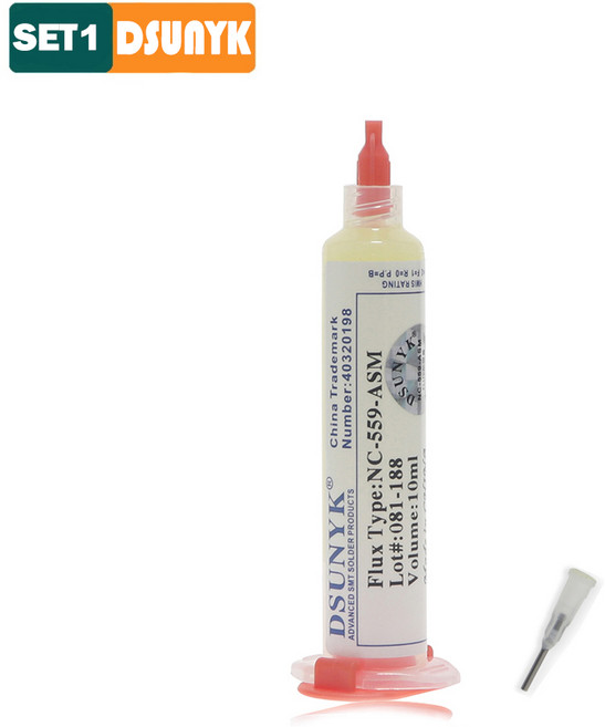 납땜페이스트 실납 NC-559-ASM 10cc 플럭스 노클린 납땜용 SMD BGA 리볼링 납땜 용접 페이스트, [01] 10pcs, [03] NC-559-ASM