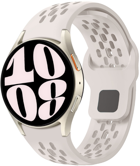 갤럭시워치7 6 5 4 실리콘 스트랩 여름용 통기성 스포츠 스트랩, 스타라이트