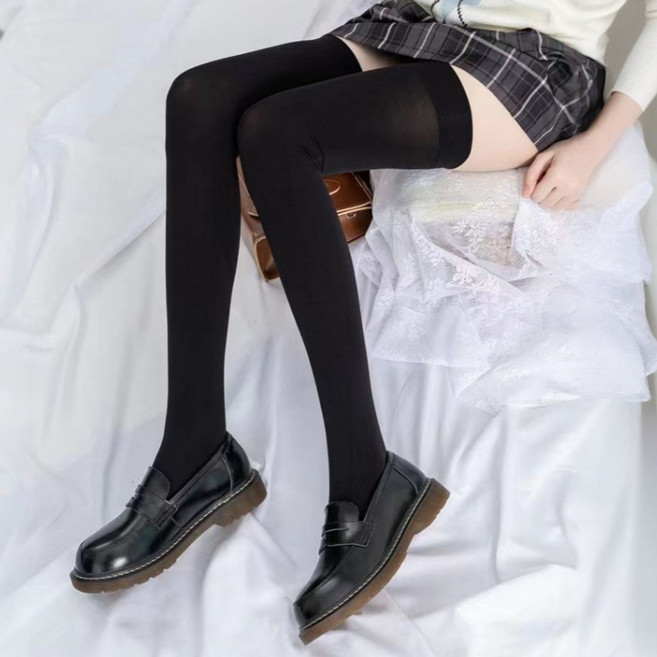 아일리브 여성용 베이직 니삭스 허벅지 스타킹 5켤레