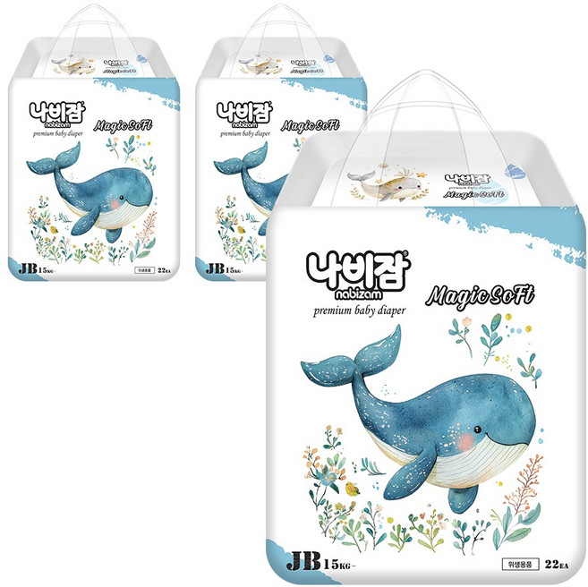 나비잠 매직소프트 팬티형 기저귀 남여공용, 점보형(2XL), 66매