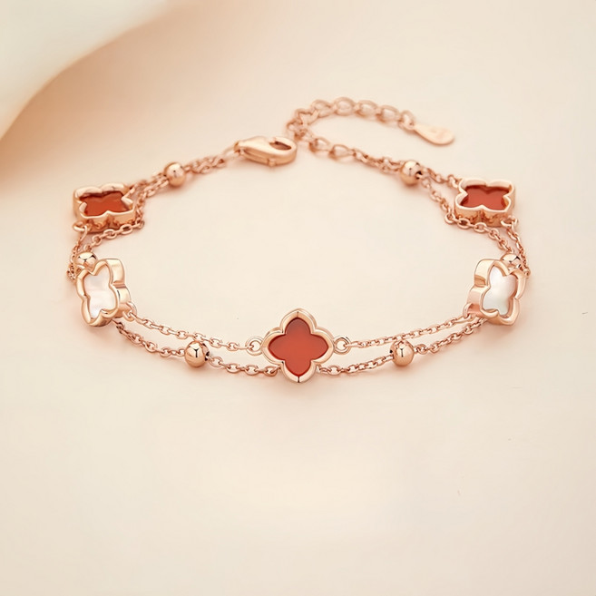 Lumina 14K 도금 여성 팔찌 스톤 포인트 데일리 코디용 CHF03