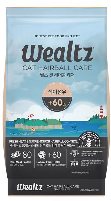 Wealtz 維爾滋 無穀化毛貓糧 雞肉配方 6kg 高肉蛋白 高纖維, 雞, 1個