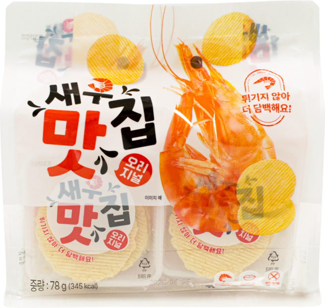 핫한 과자 새우맛집 3mm 새우과자 오리지널, 3개, 78g