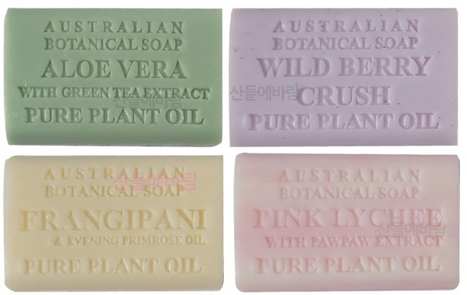 오스트레일리안 보태니컬 비누 200g x 4 세수비누 호주 식물성 세안비누 4종, 1세트