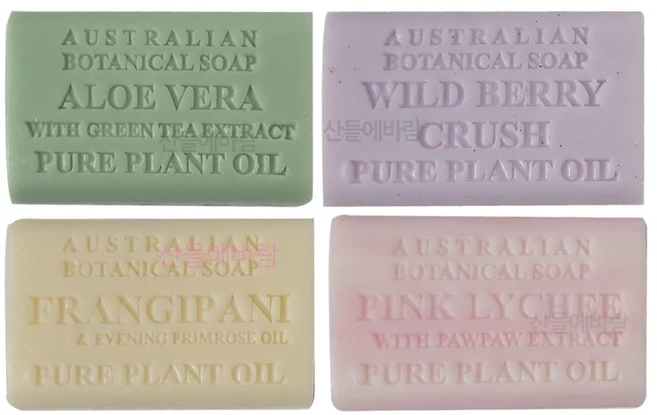 오스트레일리안 보태니컬 비누 200g x 4 세수비누 호주 식물성 세안비누 4종, 1세트 - 쿠팡
