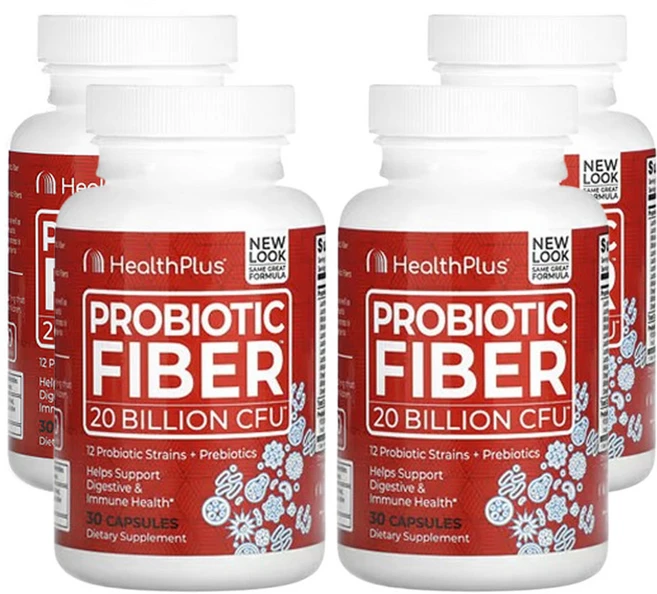 헬스플러스 프로바이오틱 식이섬유 200억CFU 30캡슐, 4개, 30정 - 쿠팡