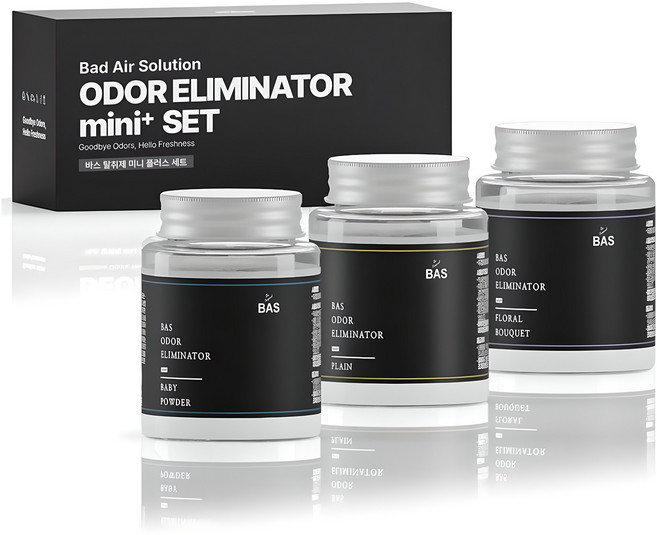 BAS 미니 플러스 3종 탈취제 본품 선물세트, 1세트