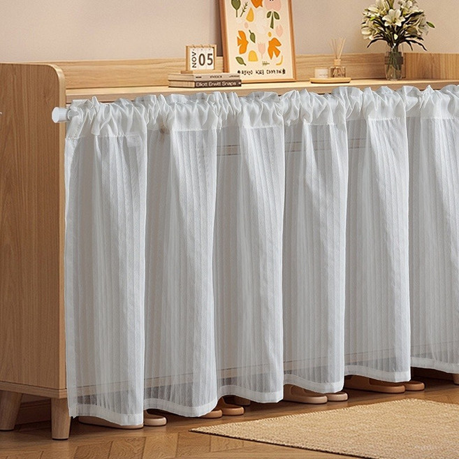다용도 버디컬브라인드 레이스커피커튼 짧은 커튼