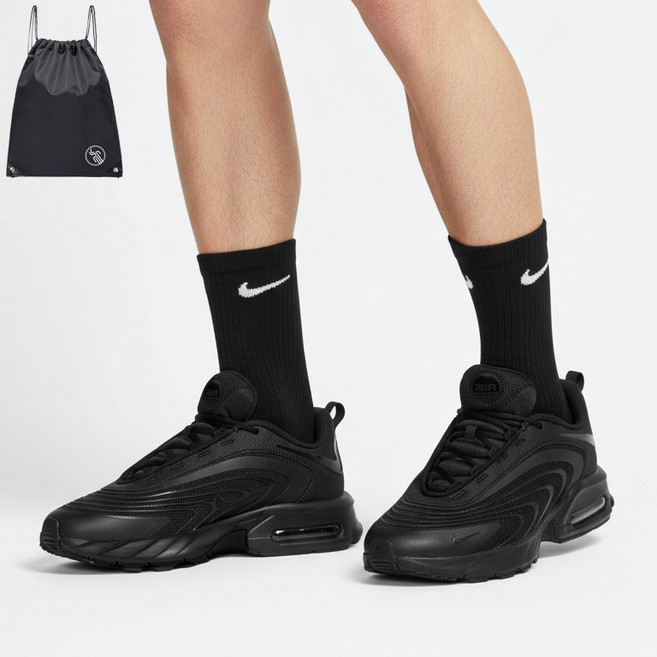 나이키 남성 에어맥스 파이어 에디션 올블랙크 러닝화 (PGN짐쌕가방 지급)