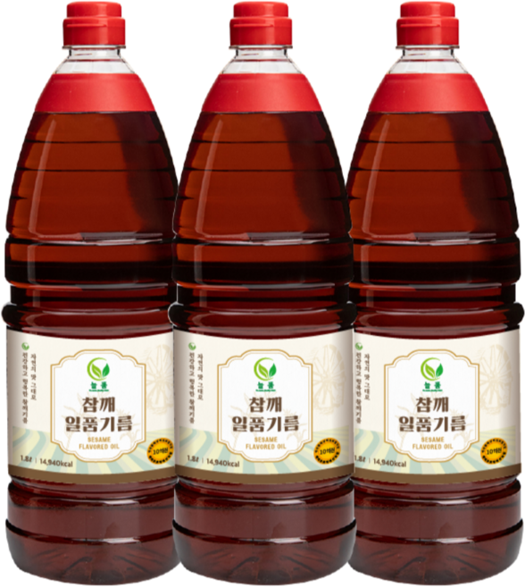 늘품 참깨일품기름, 3개, 1.8L