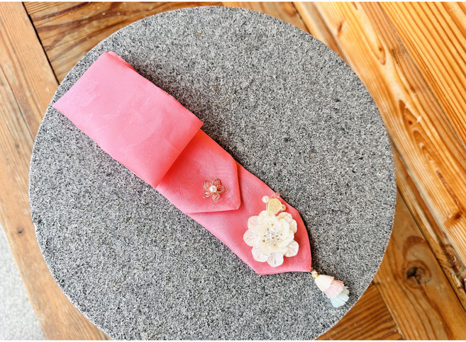 솜솜리본 단아한 꽃 피는 댕기 추석 설날 한복악세서리 외국인선물