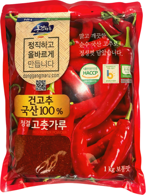 영월농협 직송 동강마루 25년 청결 고춧가루 1kg(보통맛), 1kg, 1개
