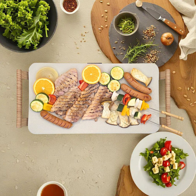 [감성그릴] 어리브업 전기그릴 바베큐그릴 와이드 고기불판