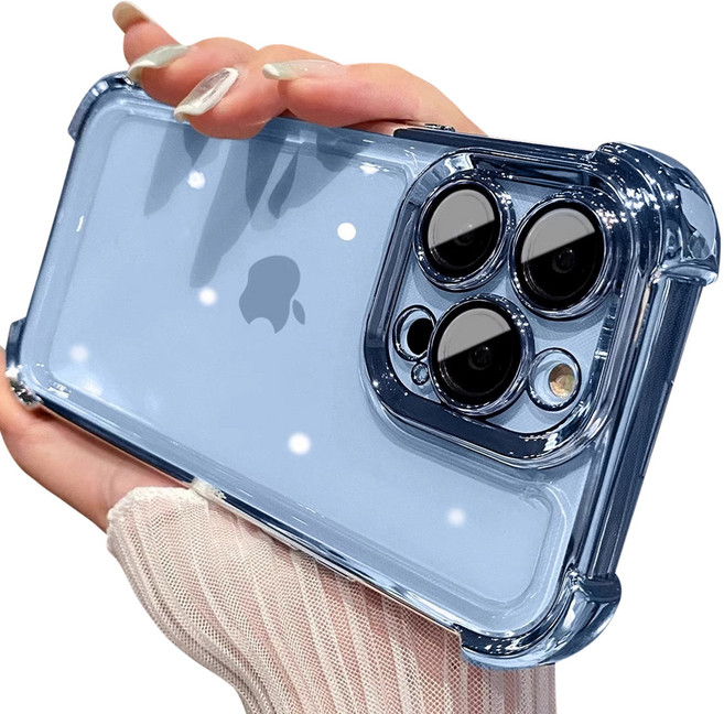 복우롱 아이폰 렌즈풀커버 사각에어백 투명 휴대폰 케이스(OA002)