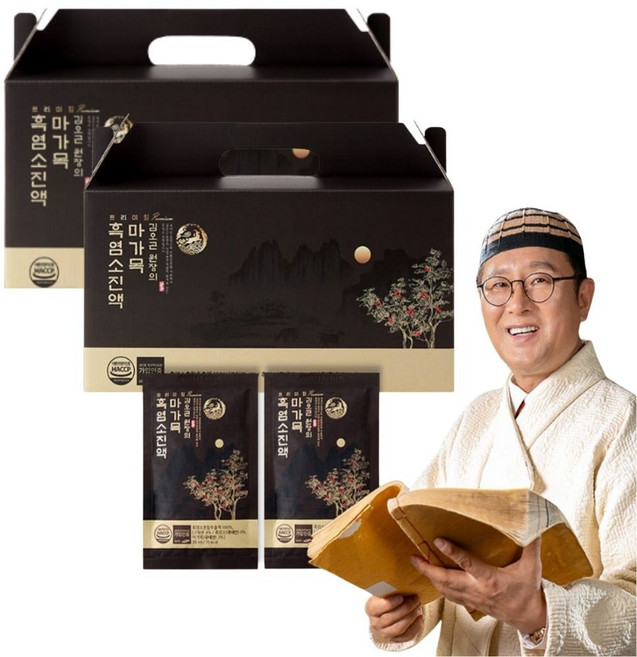 100% 국내산 김오곤원장 프리미엄 마가목 흑염소진액 60포 보양식 엑기스 자연방목 액기스, 70ml, 60개