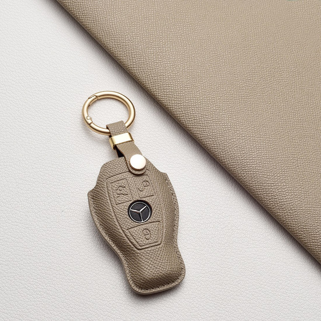 벤츠 키케이스 프리미엄 천연소가죽 전차종 호환 (C/E/S클래스/AMG 등), 벤츠/A 타입, 에토프그레이