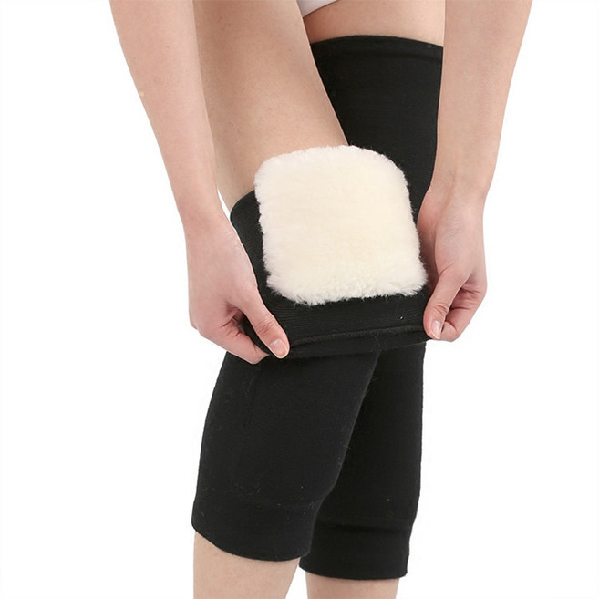 러프리 레그워머 무릎 방한대 털안감 무릎보호대 일자형 벨크로형