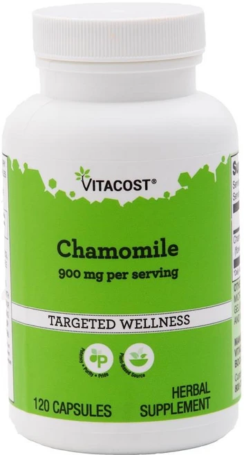 비타코스트 카모마일 900mg 캡슐 Vitacost Chamomile, 1개, 120정 - 쿠팡