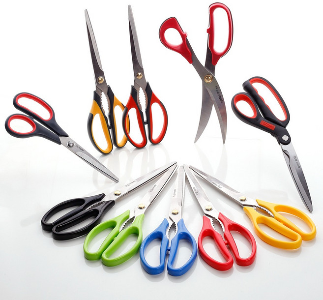 다목적 주방가위 양손 가위 구내식당 급식 업소용 고깃집 생고기 절단력 연질가위 모음, 대박 연질 가위 옐로우, 1개