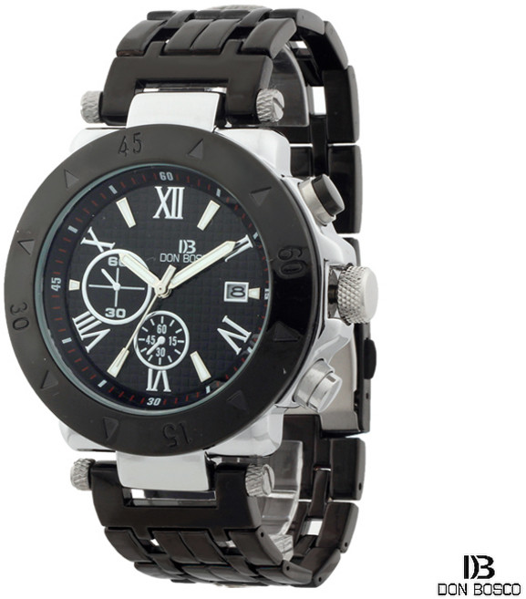 행사 상품 돈보스코 남성용 고급메탈 시계 남자 손목시계 패션시계 실버로즈 블랙실버 실버화이트 DB-713M