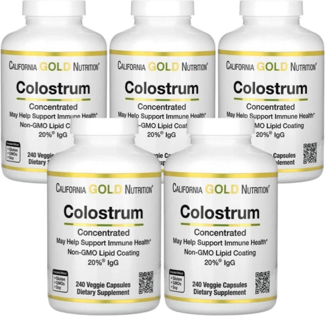 캘리포니아 골드 뉴트리션 초유 240캡슐 5통, 240정 - 쿠팡