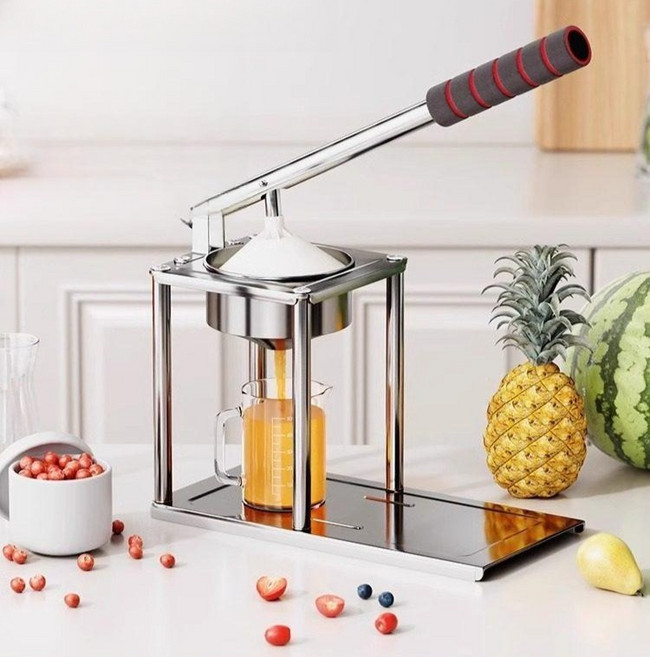 업소용 수동착즙기 원액기 고급 스퀴저 녹즙 주스 과일 액기스 쥬스 야채 스텐착즙기, 단일 뾰족한 헤드 500ml 필터 100개, 기본 모델명/품번
