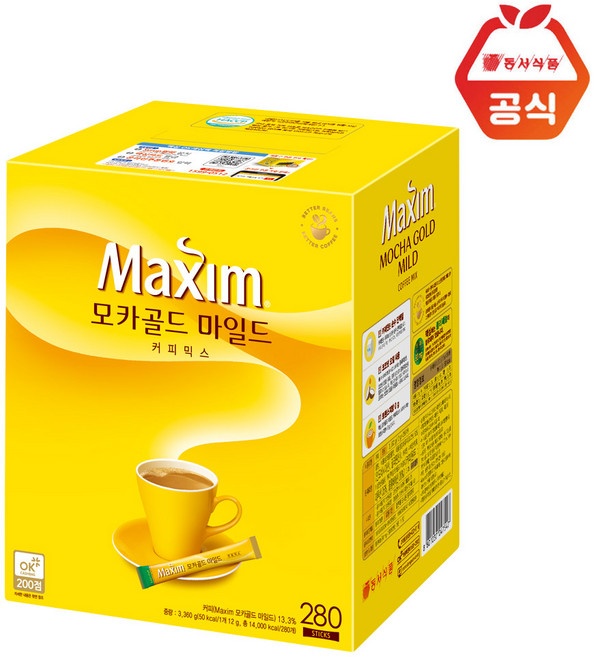 맥심 모카골드 마일드 커피믹스 280T, 12g, 280개입, 1개