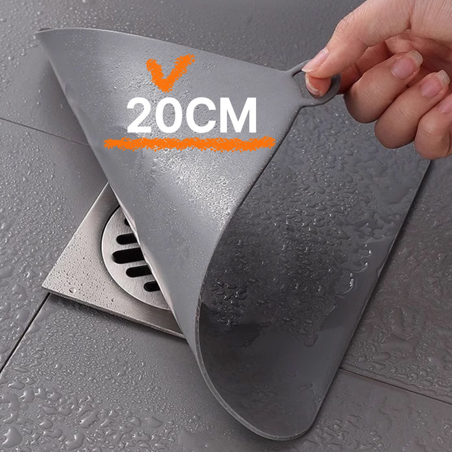 오일일 하수구 냄새차단 실리콘 배수구 덮개, 그레이, 2개