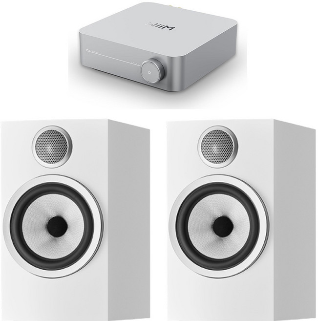 WiiM(윔) AMP + B&W 706 S3 하이파이 네트워크 오디오, 앰프(스페이스 그레이), 706 S3(White)