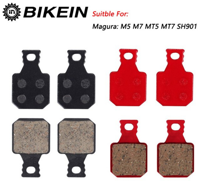BIKEIN 4 쌍 산악 자전거 유압 브레이크 패드 MTB 자전거 부품 Magura M5 M7 MT5 MT7 SH901 수지 세라믹 디스크 브레이크 패드, [2] 2 2 Ceramic, 1개