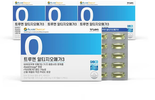 트루엔 알티지오메가3 알래스카 파랑이, 100정, 4개 - 쿠팡