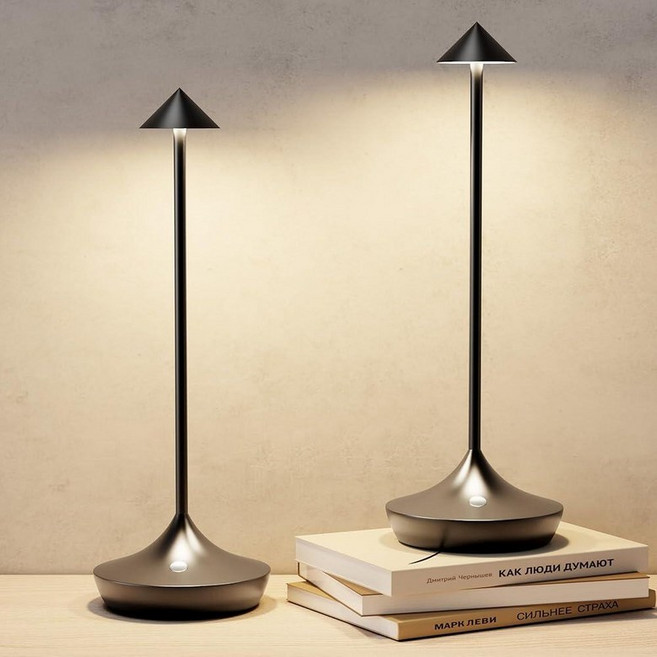 ZenithLight Cordless Rechargeable Table Lamp Set of 2 Up to 60-Hour Battery 6000mAh 3 Color Temp, Black 2