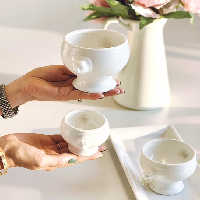 호레카 NB 어니언 사자머리 스프볼 디저트볼, 크림화이트, 1개, 볼, 소