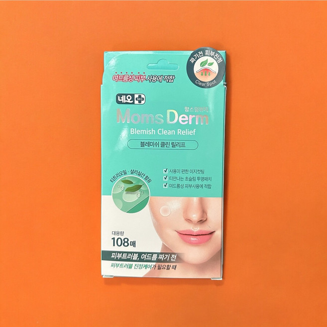 네오 맘스덤 블레미쉬 클린 릴리프 여드름패치 짜기전 진정 뽀루지 108매, 1개