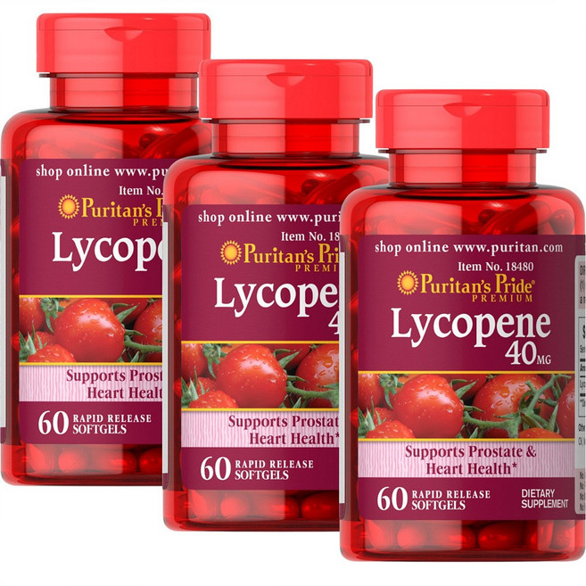 리코펜 40mg 남성건강 항산화제 라이코펜 하루1정 미국내수용, 3개, 60정