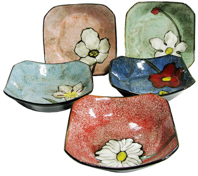 로얄에식스 소담 팔각 찬기 5P 세트, 혼합색상, 1세트