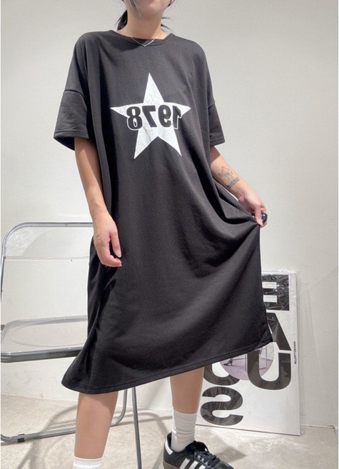 星星開衩口袋長洋