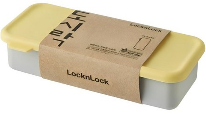 락앤락 DosiLock 밀폐캡 1단 소용량 도시락 360ml, 옐로우, 1개