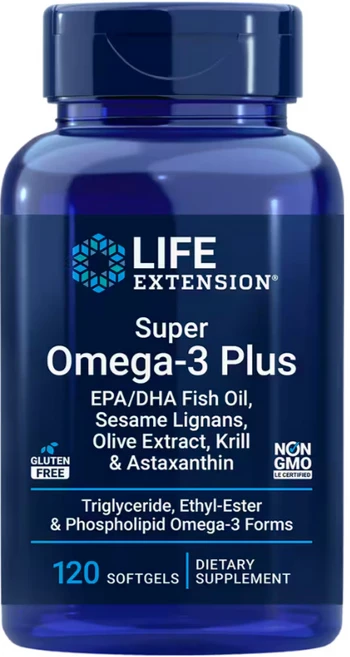 라이프익스텐션 오메가3 플러스 DHA EPA 피쉬오일 120정, 1개 - 쿠팡