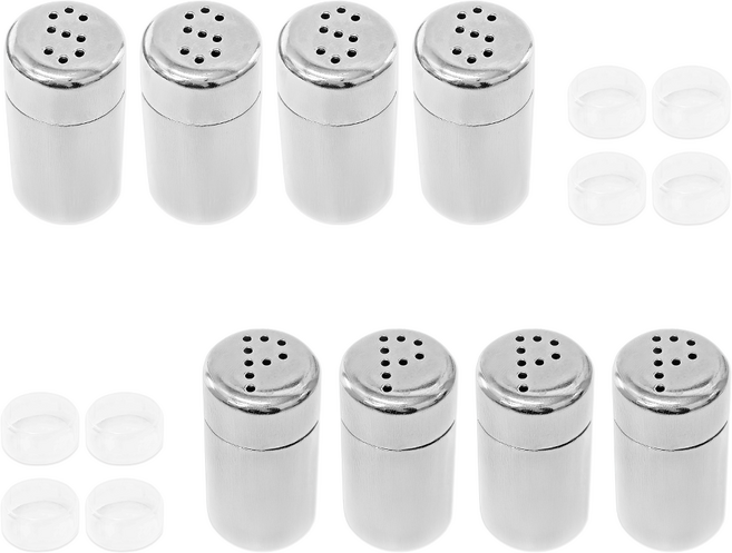 리브문 스텐 미니 소금 후추 조미료 양념통, (S)소금 양념통 2개 + (P)후추 양념통 2개, 2세트