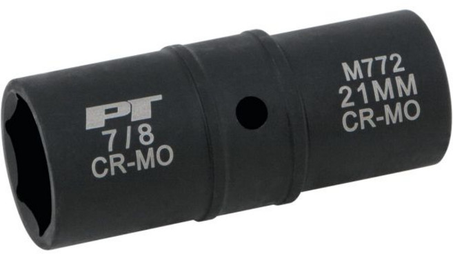 퍼포먼스 툴 M799 8개 세트 14인치 드라이브 플립 소켓 포함 품목 516 38 716 12 8mm 10mm 9mm 11mm 12mm 14mm 13mm 15mm, 7/8" & 21mm Flip Socket, 1개