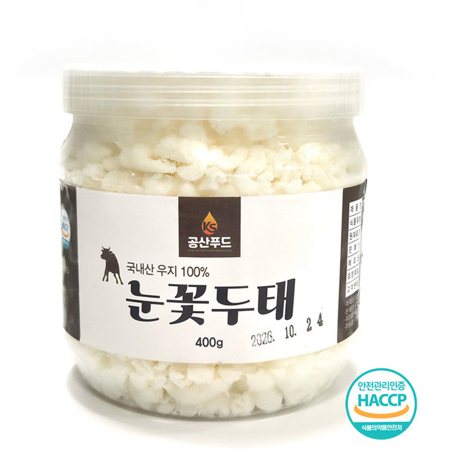 공산푸드 프리미엄 눈꽃두태 400g HACCP인증 국내산 우지, 1개