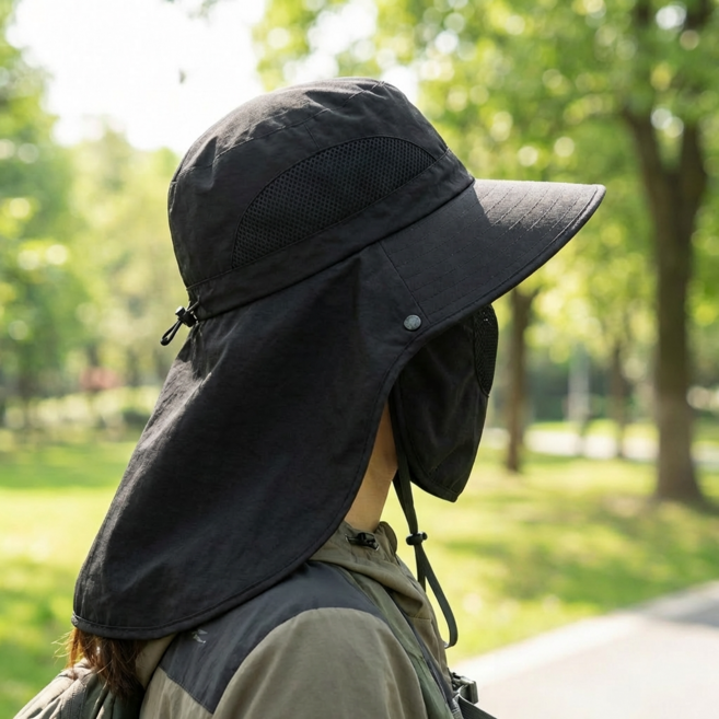 올드퓨처 자외선차단 햇빛가리개 넥커버 모자